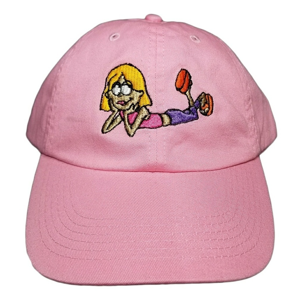 Pink Embroidered Women's Cap